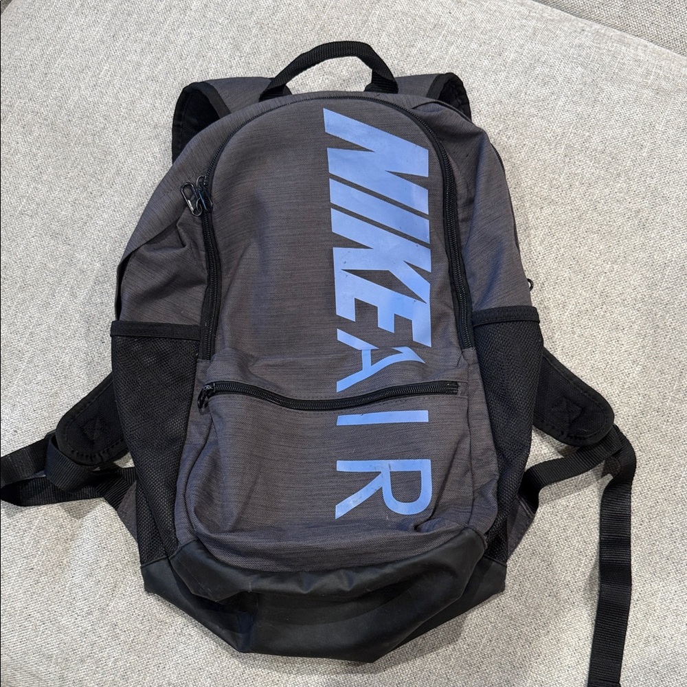 Nike Air Black and Light Blue Backpack
